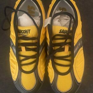 Saucony Vibrant Yellow and Black Sneakers matrix